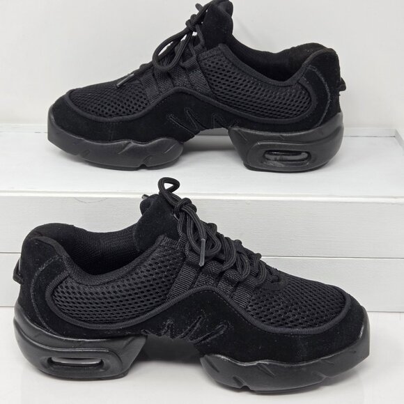 Bloch Boost Split Sole Mesh Sneakers Jazz Hip Hop Dance Black Women's Size 7 - Picture 2 of 9